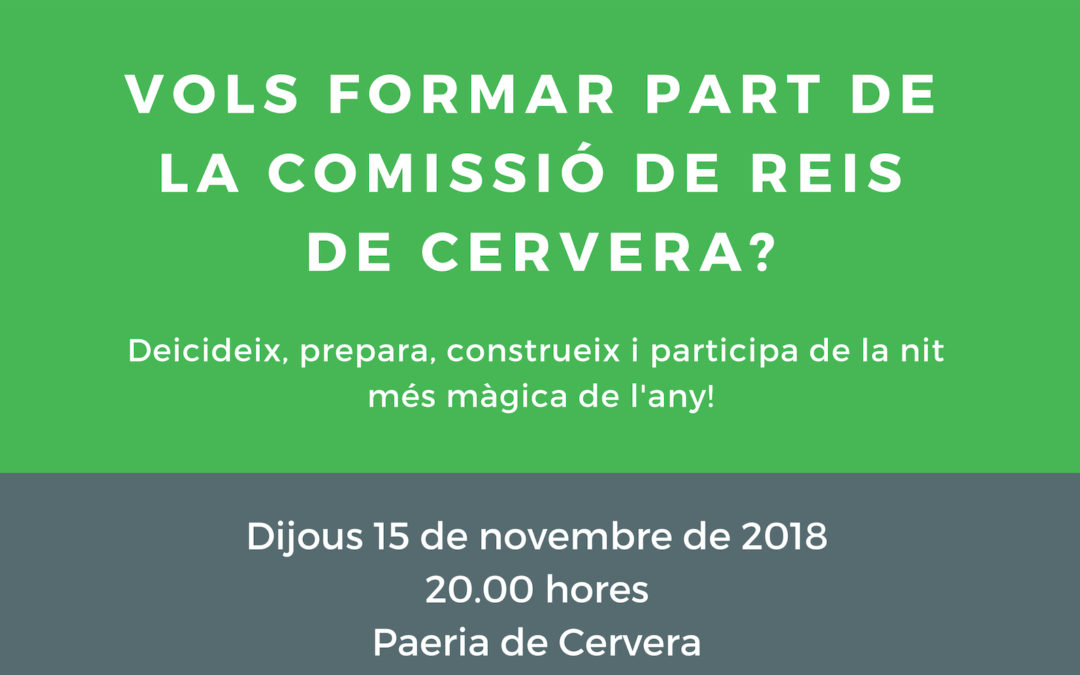 “Vols formar part de la Comissió de Reis?”