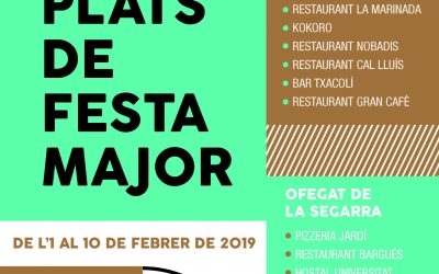 Plats de Festa Major en dotze restaurants de Cervera