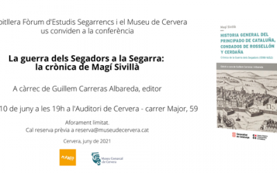 Conferència “La guerra dels Segadors a la Segarra: la crònica de Magí Sivillà”