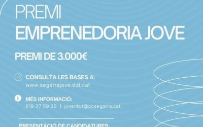 Convocada la 22a edició del Premi Emprenedoria Jove de la Segarra