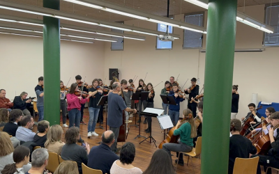 Las cuerdas de la Orquesta Andreví culminan el fin de semana de trabajo con un concierto en Cervera